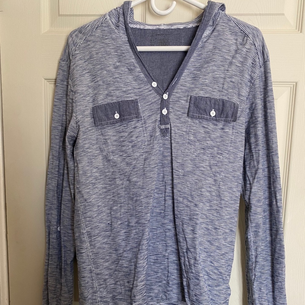 INC International Concepts Long Sleeve Hooded Tee